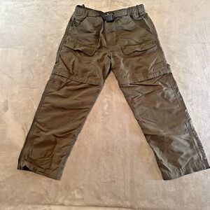The North Face Green Convertible Cargo Pants Hiking Outdoor Men's Short Large